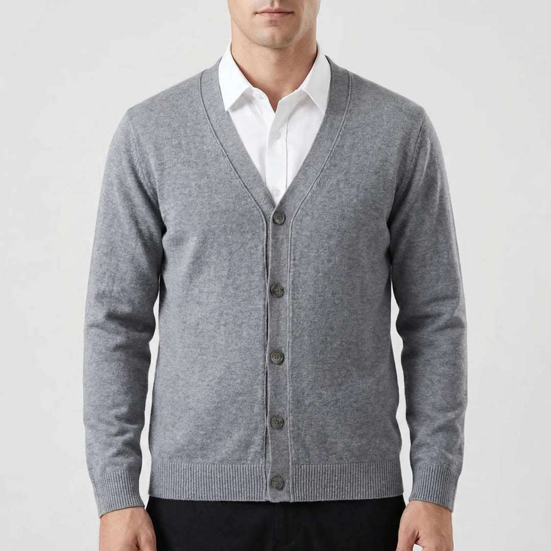 Velnox - V-Neck Button-Front Men's Cardigan