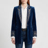 Longline Embroidered Blazer Jacket