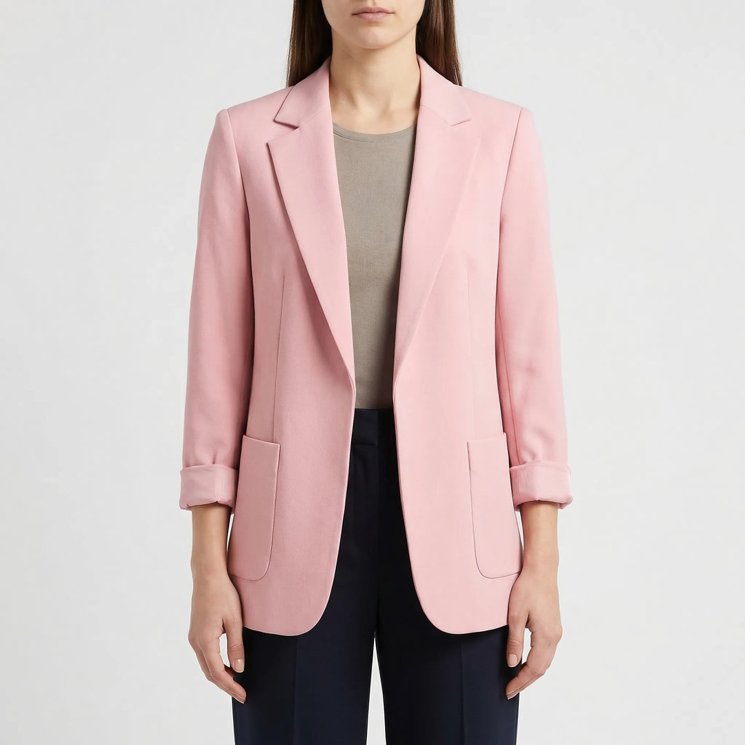 Veltona - Open-Front Women's Long Blazer