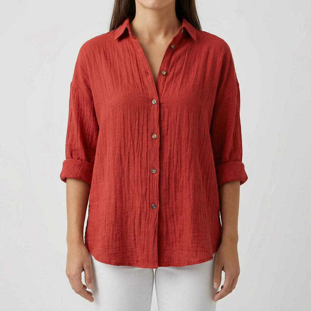 Veralux - Relaxed Fit Button-Down Women's Shirt