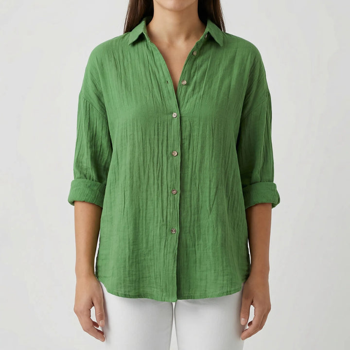Veralux - Relaxed Fit Button-Down Women's Shirt
