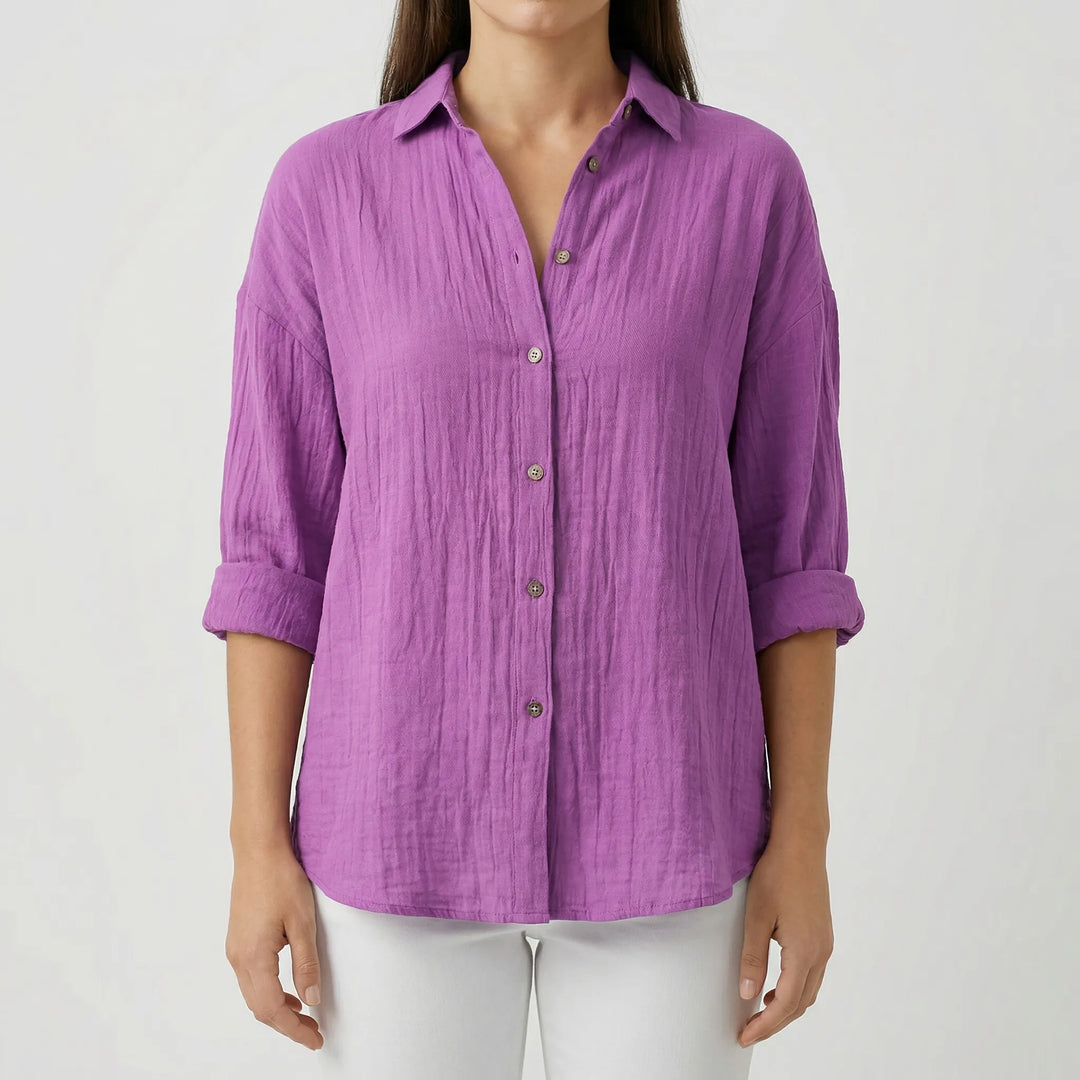 Veralux - Relaxed Fit Button-Down Women's Shirt