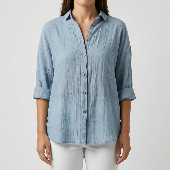 Veralux - Relaxed Fit Button-Down Women's Shirt