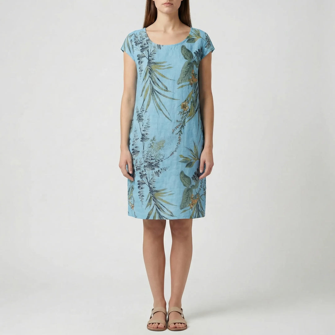 Verdala - Sleeveless Botanical Print Dress