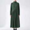 Women's Turtleneck Maxi Dress Long Sleeves