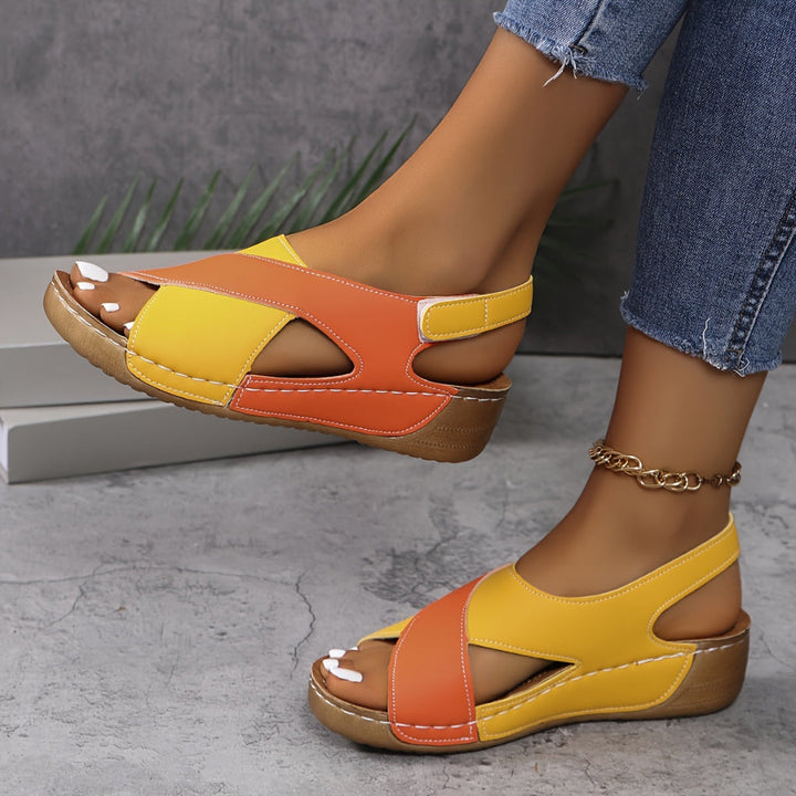 Vivalto - Color-Block Wedge Platform Sandal