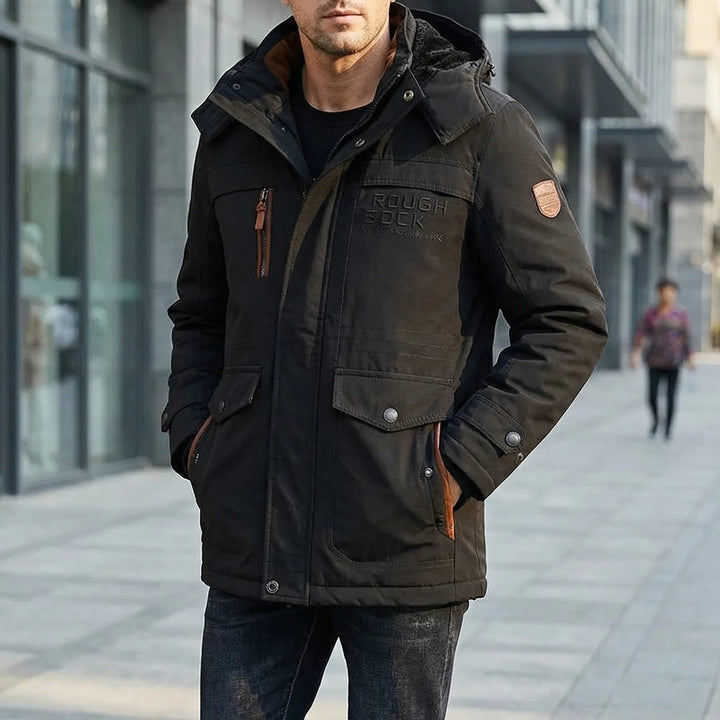 Vorrex - Hooded Quilted Men's Winter Jacket