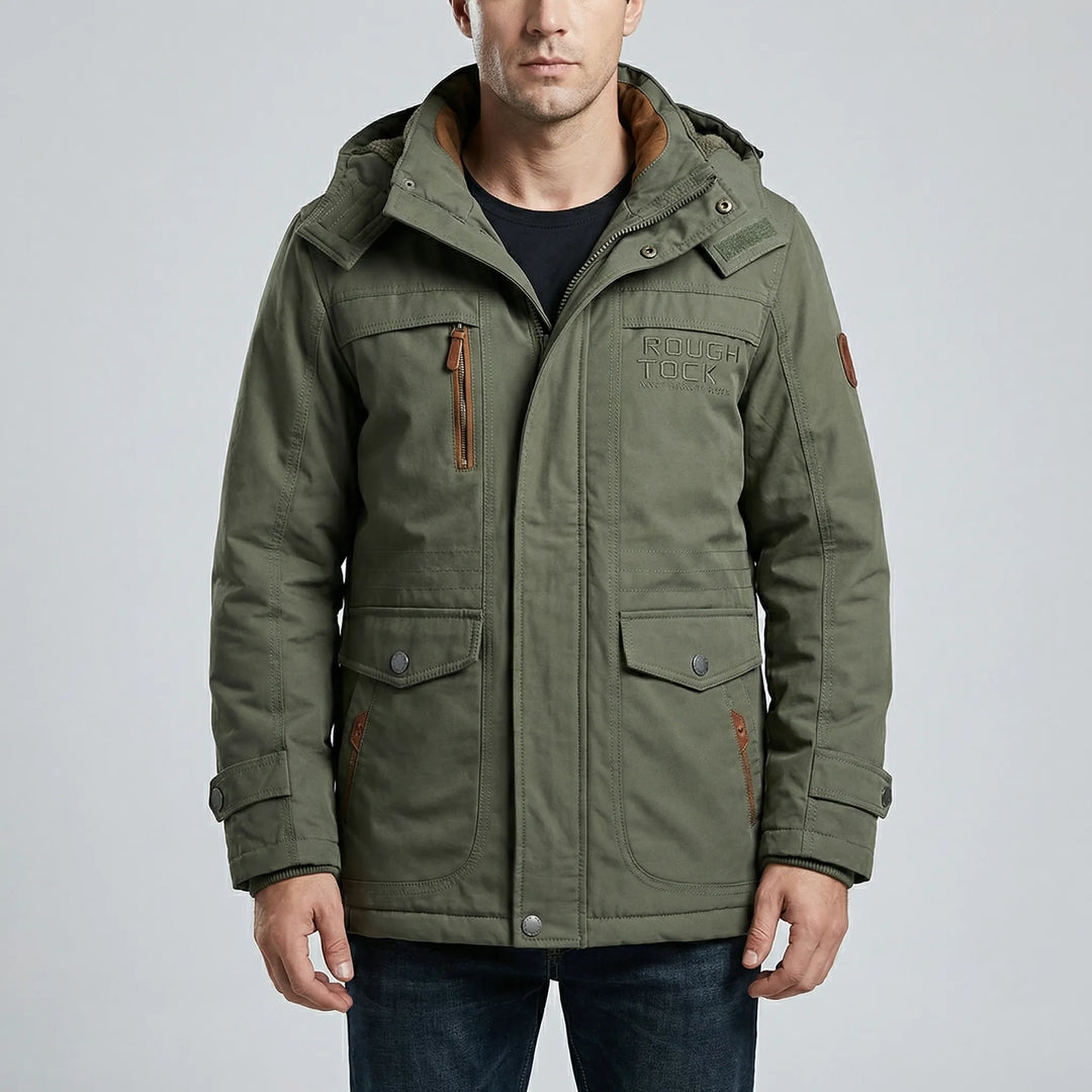 Vorrex - Hooded Quilted Men's Winter Jacket