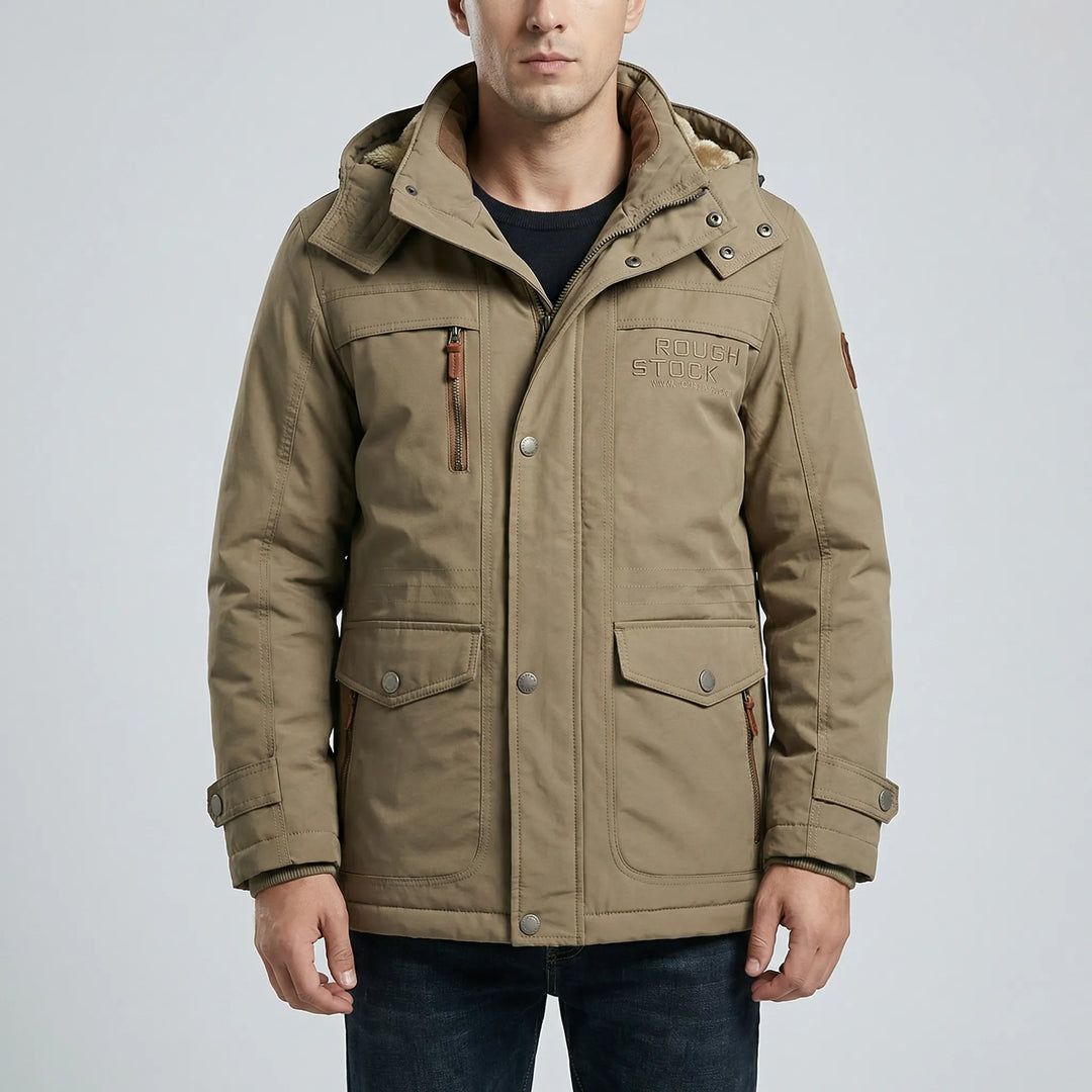 Vorrex - Hooded Quilted Men's Winter Jacket
