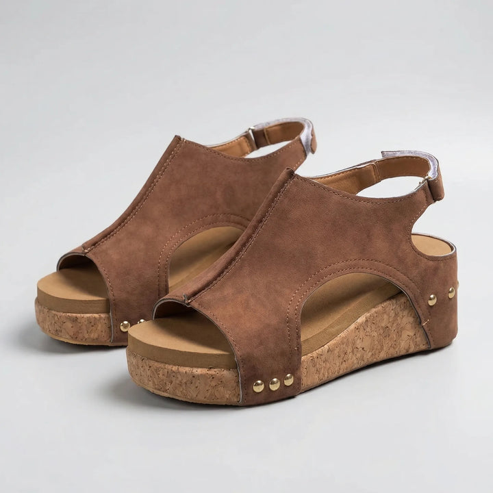 Wedriva - Open-Toe Wedge Sandal For Women