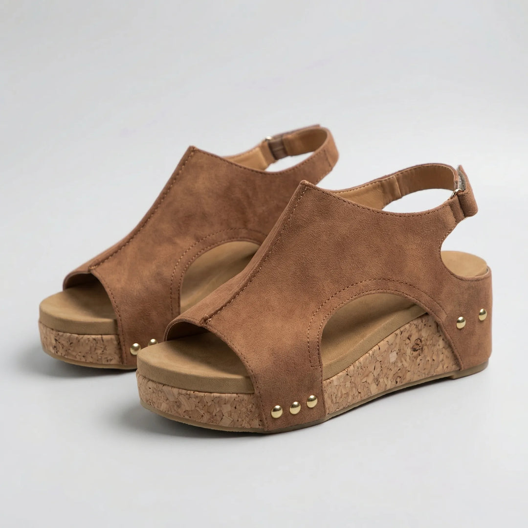 Wedriva - Open-Toe Wedge Sandal For Women