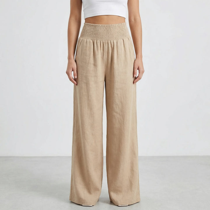 Widevelle - High-Waist Wide-Leg Palazzo Pants