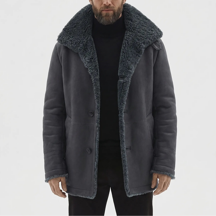 Wintrok - Padded Men's Winter Jacket With Wide Collar