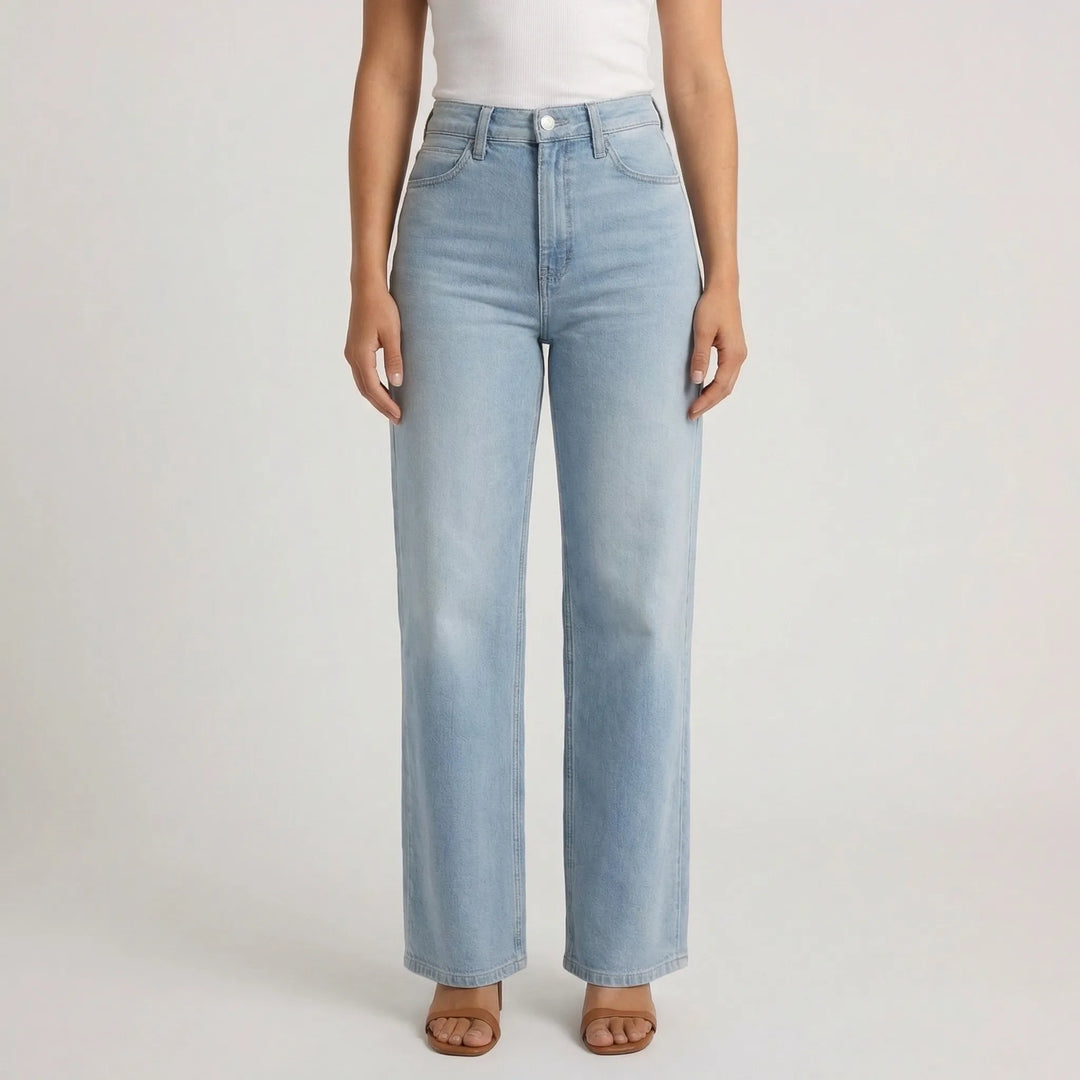 Wrenlow - High-Waisted Straight Leg Women's Jeans