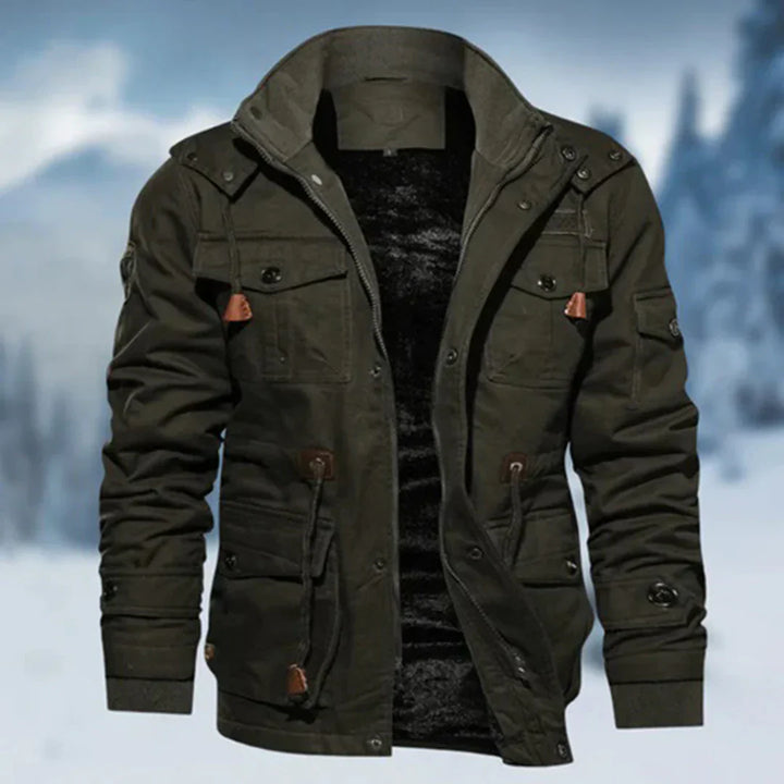 Fleece-Lined Utility Jacket for Men