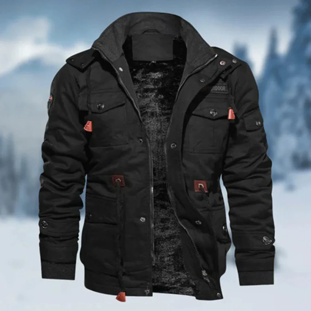Fleece-Lined Utility Jacket for Men