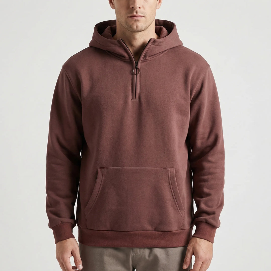 Zipwear - Half-Zip Hooded Pullover For Men