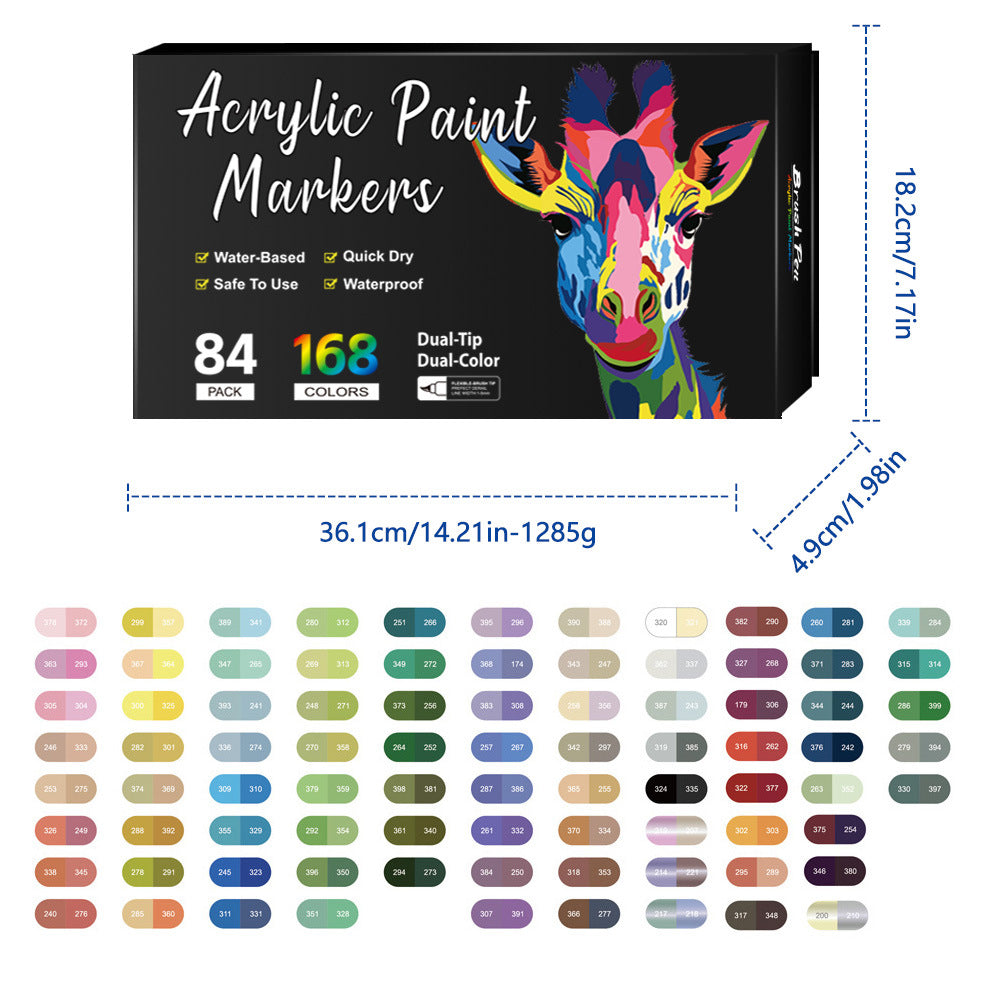 Double-headed Two-color Acrylic Marker Pen Children&