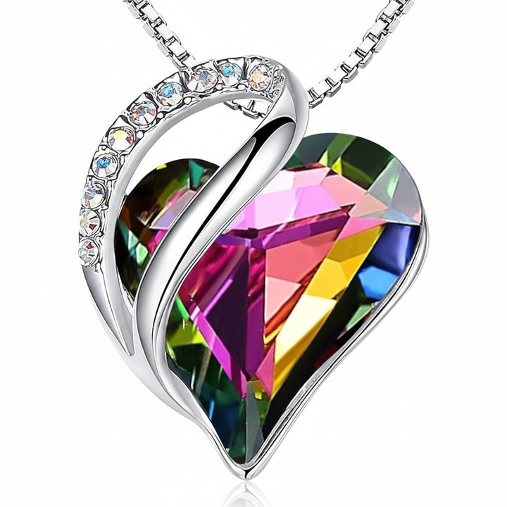 Geometric Heart Of The Ocean Crystal Necklace High-End