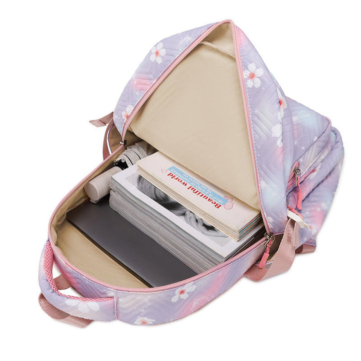 New Printed Schoolbag Three-piece Fashion Backpack