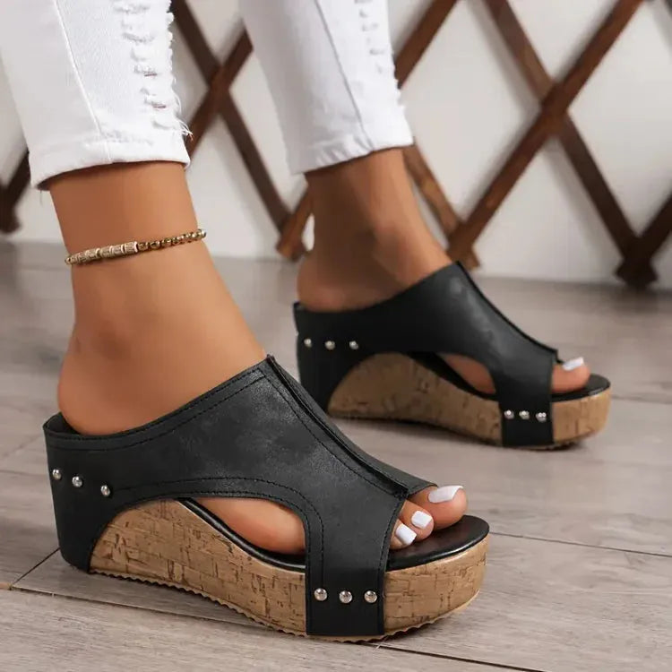 Annalise Women's Open Toe Platform Wedge Sandals