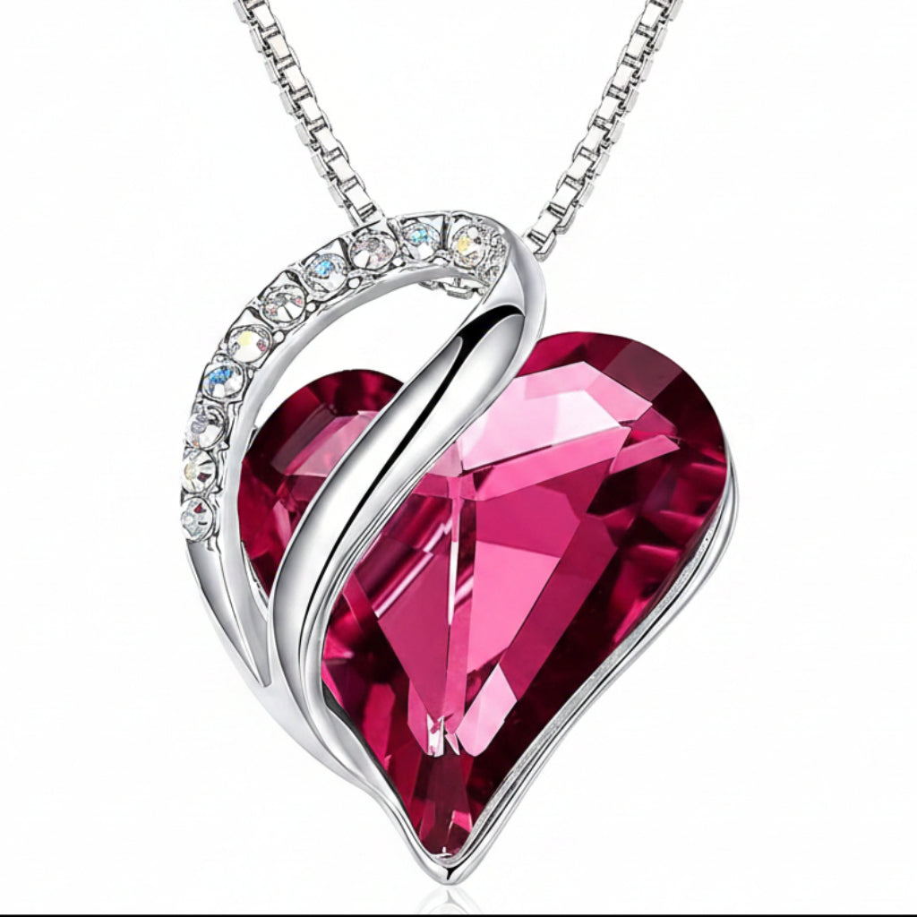 Geometric Heart Of The Ocean Crystal Necklace High-End