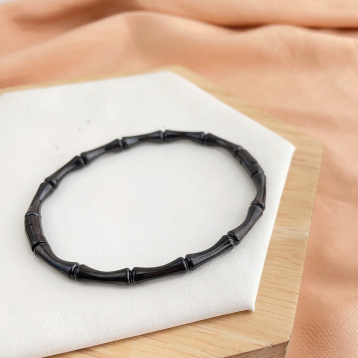 Titanium Steel Closed Bamboo-knot Bracelet For Women