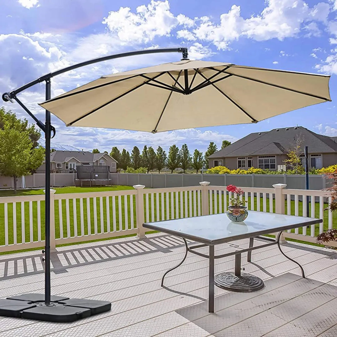 Modern Outdoor Sun Shade Parasol with Easy Crank Opening System