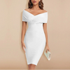 Off-Shoulder V-Neck Bandage Dress