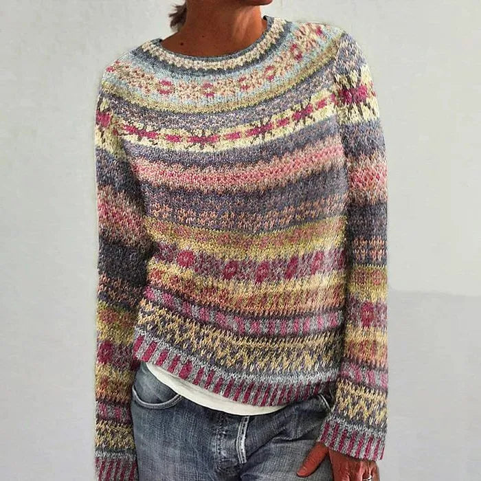 Briallen Women's Fair Isle Crew Neck Sweater