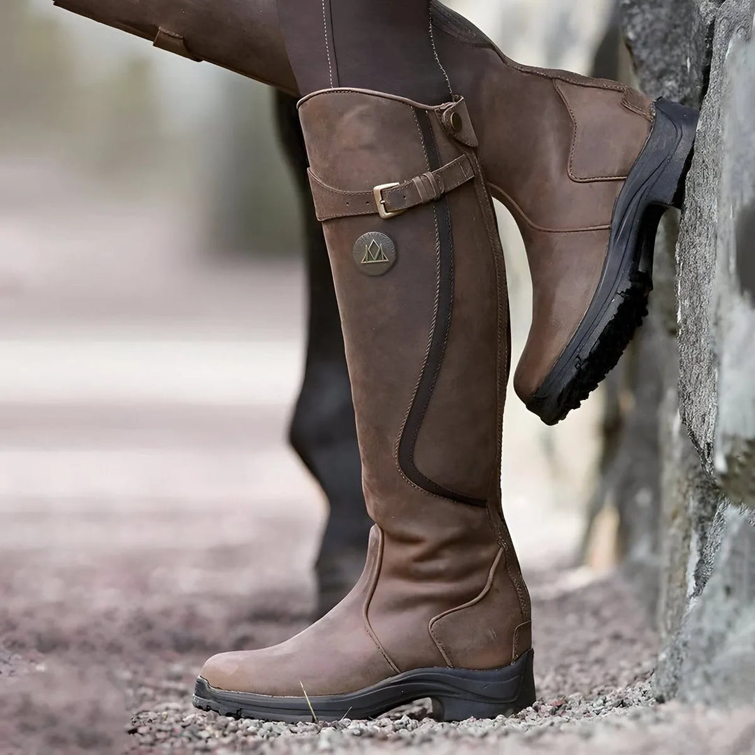 Cataleya Women's Leather Knee High Riding Boots