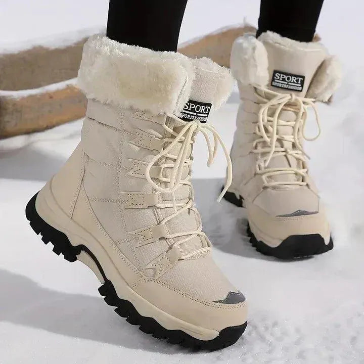 Cecile Women's Lace-Up Faux Fur Lined Winter Boots