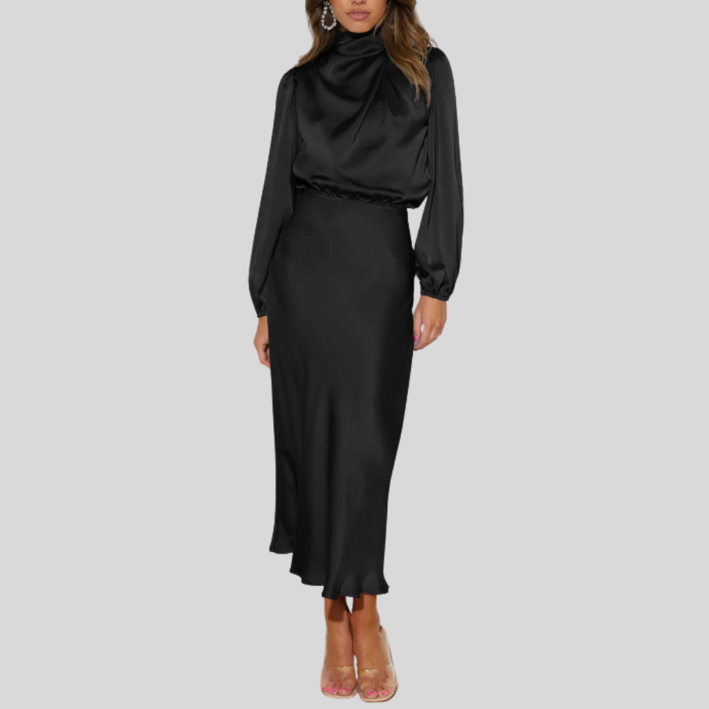 Elegant Satin Evening Dress for Women