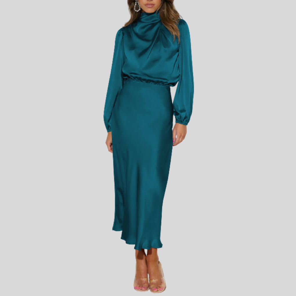 Elegant Satin Evening Dress for Women