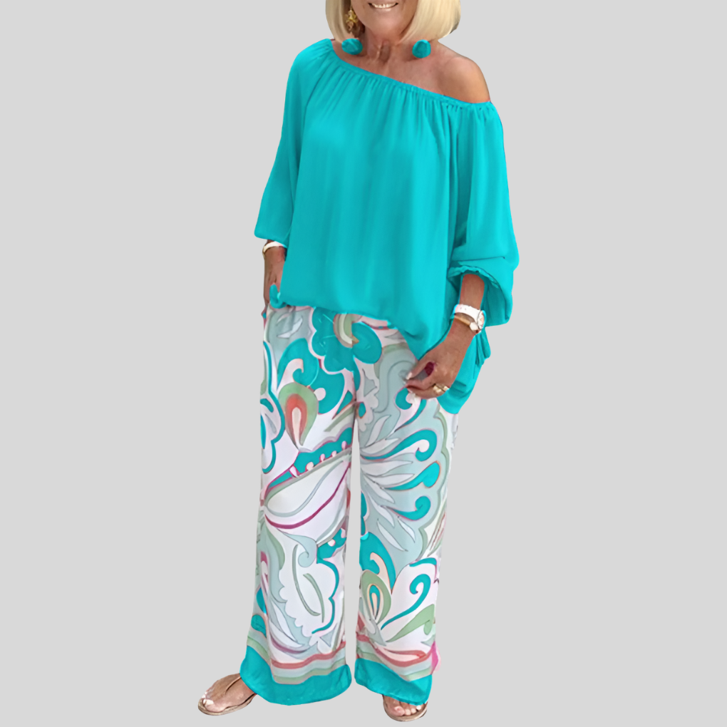 Stylish Off-Shoulder Two-Piece Set