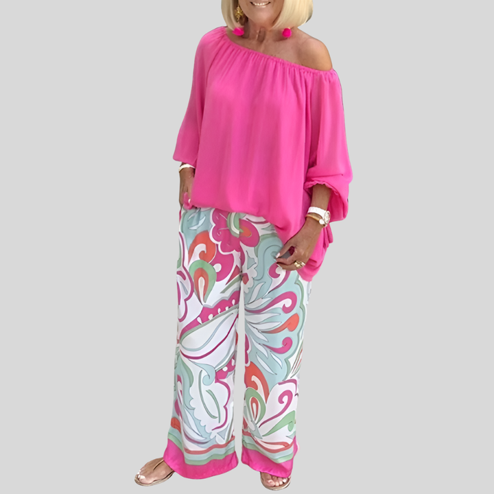 Stylish Off-Shoulder Two-Piece Set