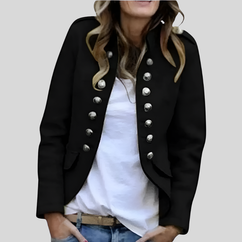 Double Breasted Wool-like Jacket for Women