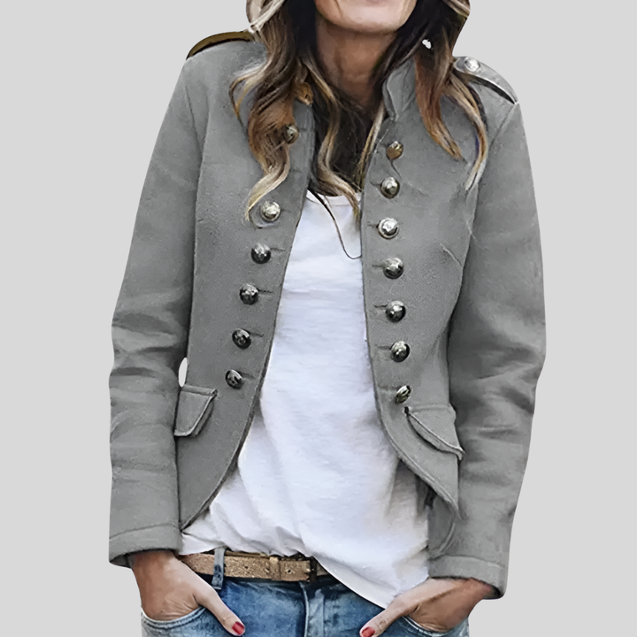 Double Breasted Wool-like Jacket for Women