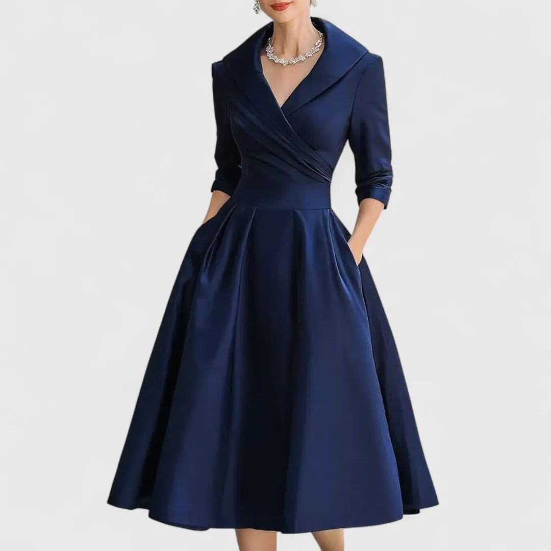 Dalya Women's Wrap V-Neck Midi Dress