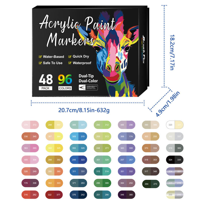 Double-headed Two-color Acrylic Marker Pen Children&
