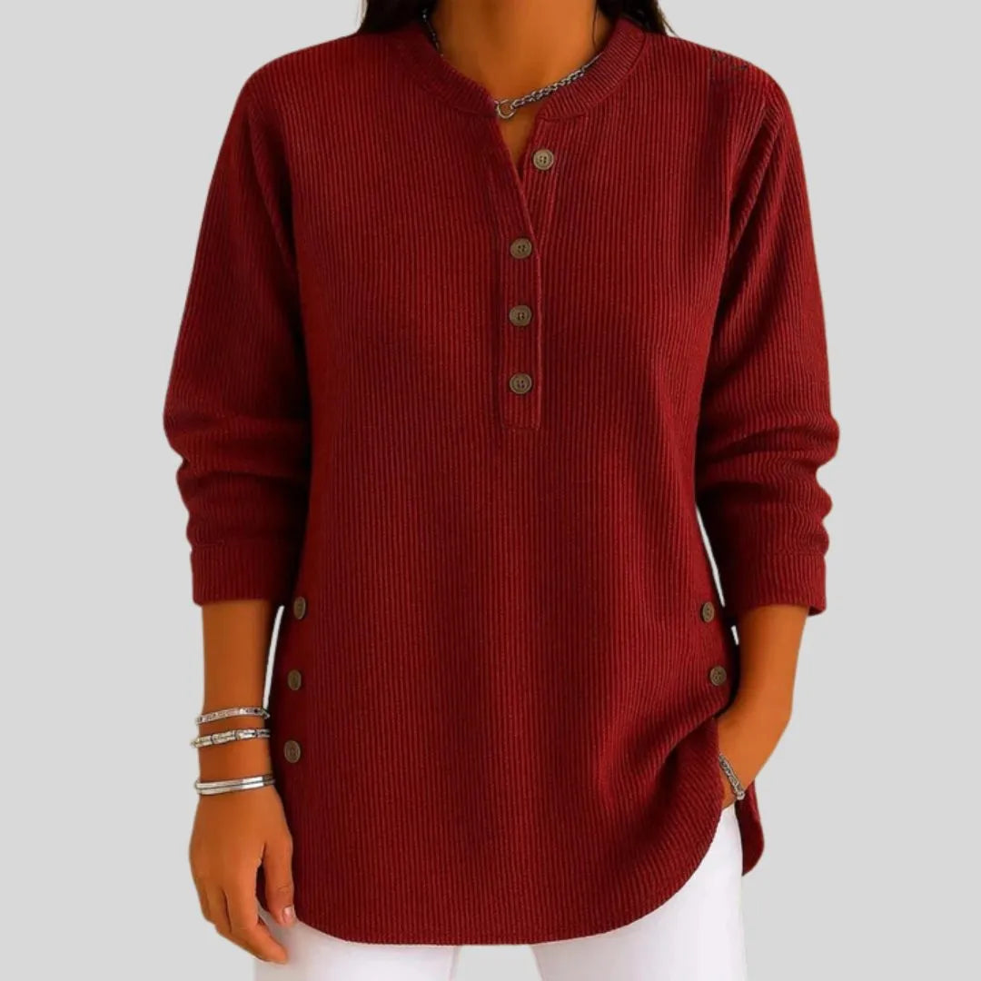 Désirée Women's Ribbed Knit Crew Neck Pullover