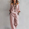 Women's Off Shoulder Top and Wide Leg Pants Set