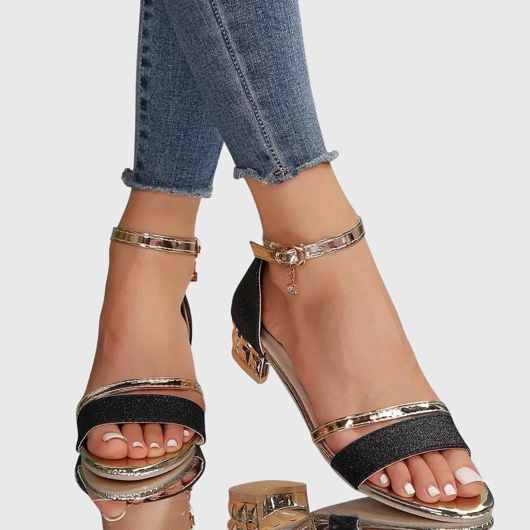 Everild Women's Block Heel Ankle Strap Sandals