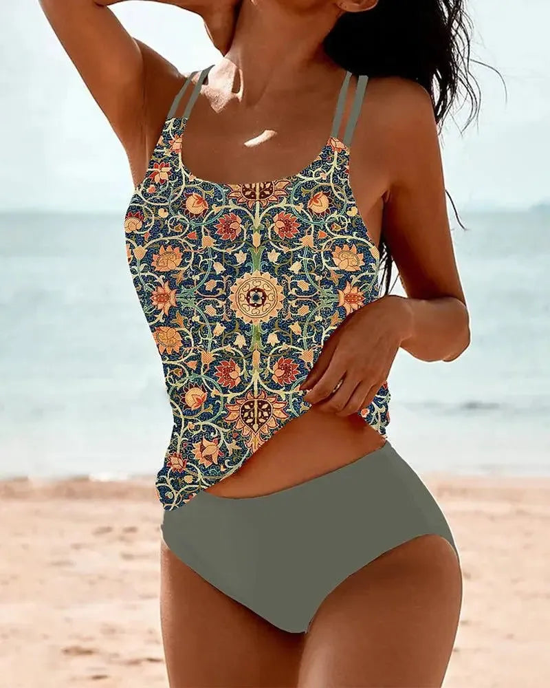 Helena Women's Printed Tankini Swimsuit