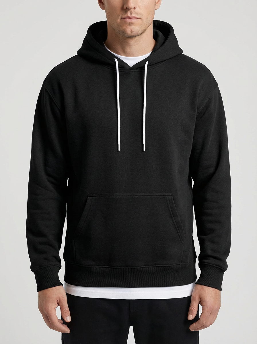 Relaxed Fit Pullover Hoodie For Men
