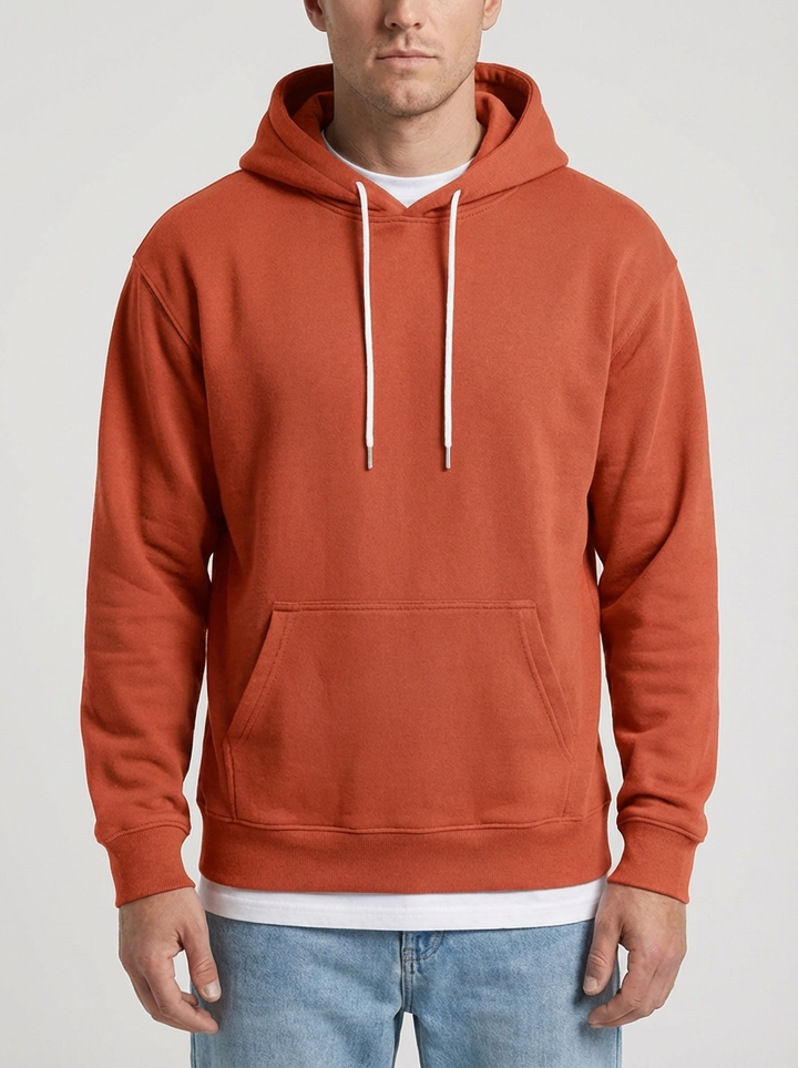 Relaxed Fit Pullover Hoodie For Men