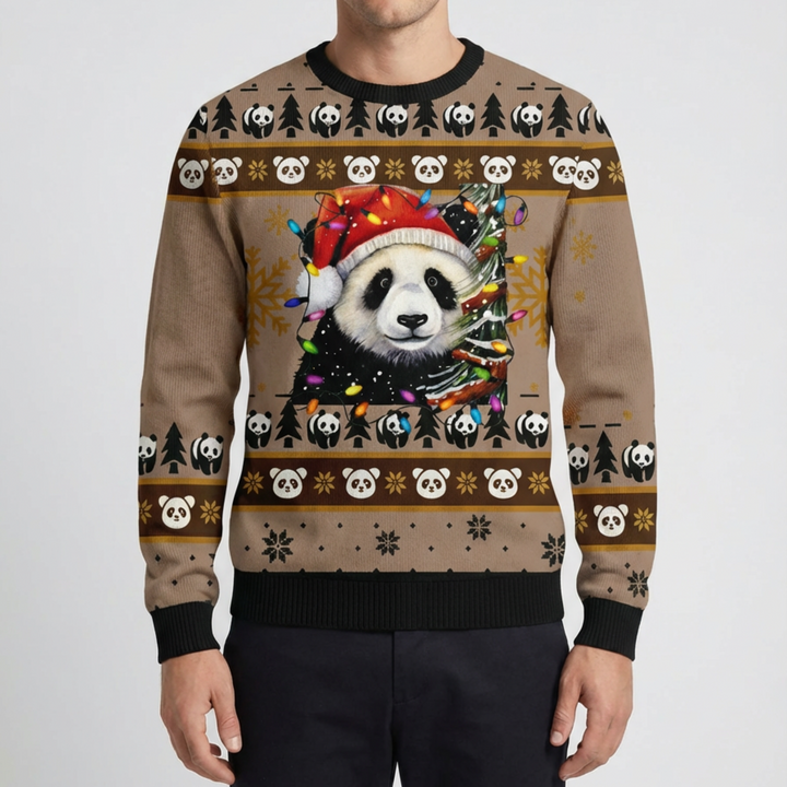 Festive Frog Graphic Holiday Sweater for Men
