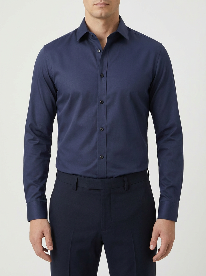 Slim Fit Long Sleeve Button-Down for Men