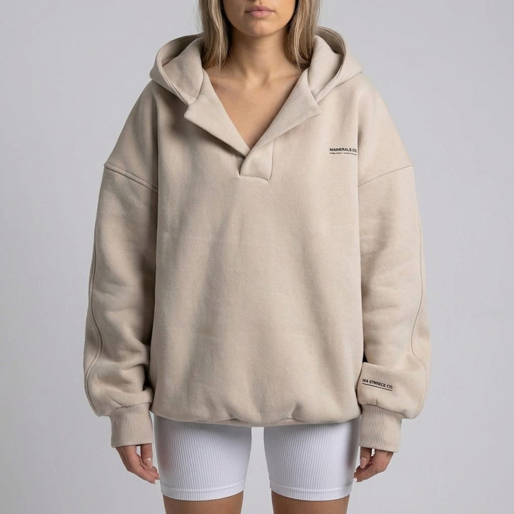 Oversized Hooded Pullover Sweater For Women