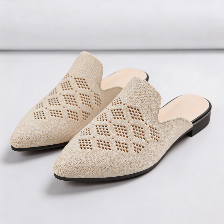 Pointed Toe Flat Slip-On Mule
